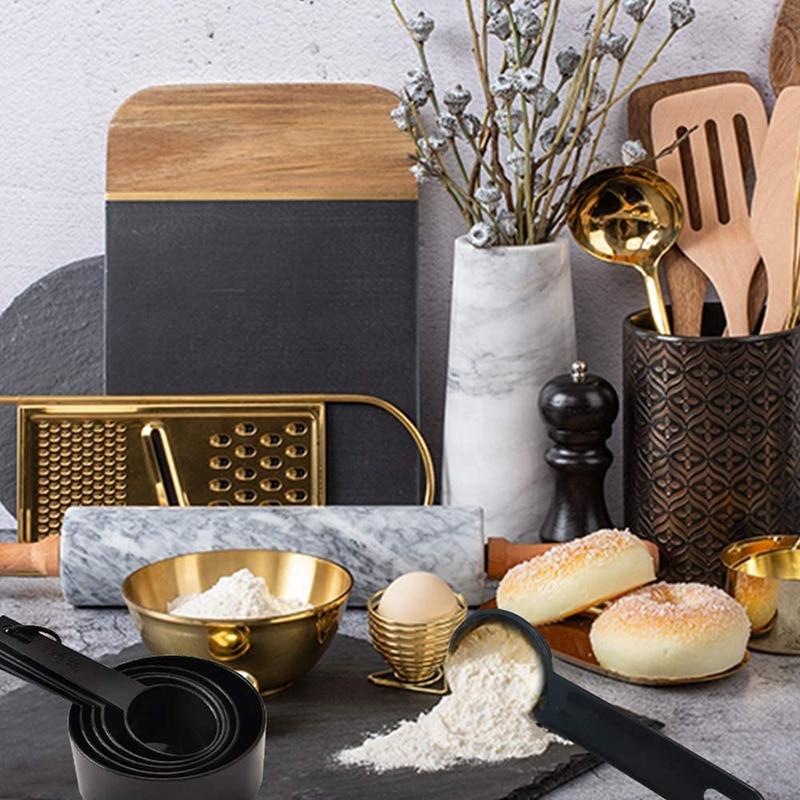 Set di 4 misurini da cucina in acciaio inossidabile, misurini da cucina