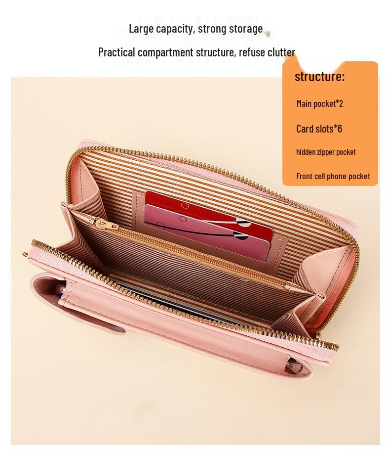 Women's Crossbody Touchscreen Phone Bag: Multifunctional Wallet & Small Shoulder Pouch