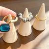 1-20Pack Natural Wood Cone Ring Holder Finger Jewelry Display Stand Organizer for DIY Craft