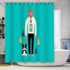 Dog Lover Shower Curtain Cute Puppy Pet Bathroom Decor Modern Farmhouse Washable Fabric Wall Art