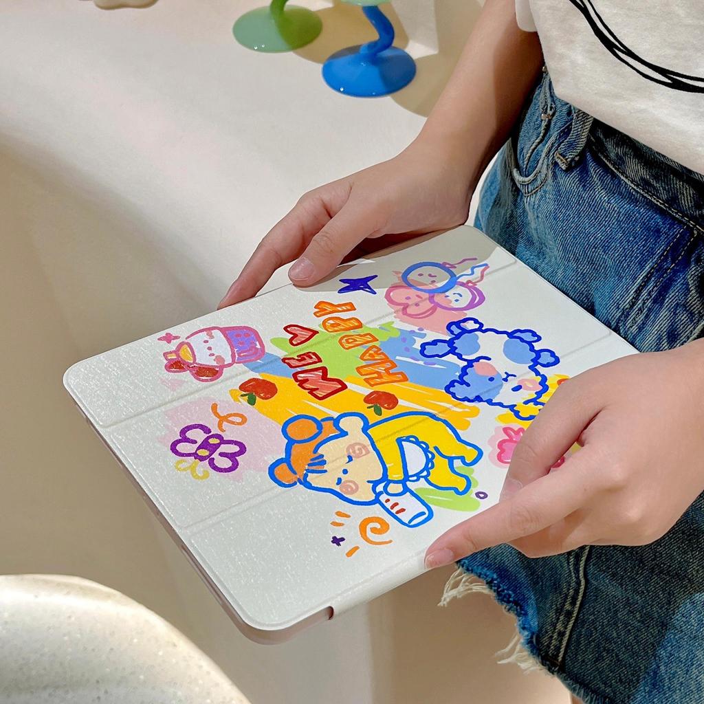 Magnetic Cartoon Acrylic iPad Case - Fits iPad Air 5 & iPad Mini 6 for Secure Tablet Protection