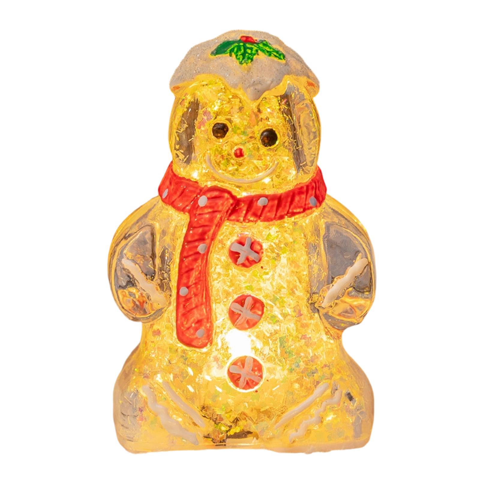 

Christmas Cute Man Glowing Christmas Man Snowman Ornament One Size