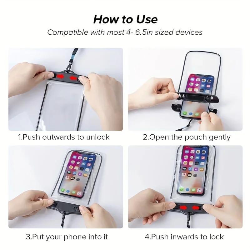 Waterproof Phone Case Swimming Water Proof Bag Universal Underwater Protector Pouch Cover For iPhone Samsung Below 6.7" Phone