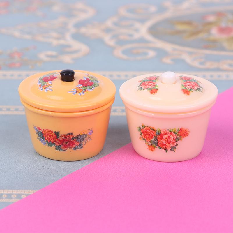 2/3Pcs Dollhouse Miniature Nostalgic Life Scene Decoration Supplies Chinese Double Happiness Enamel Basin Doll Accessories Toy
