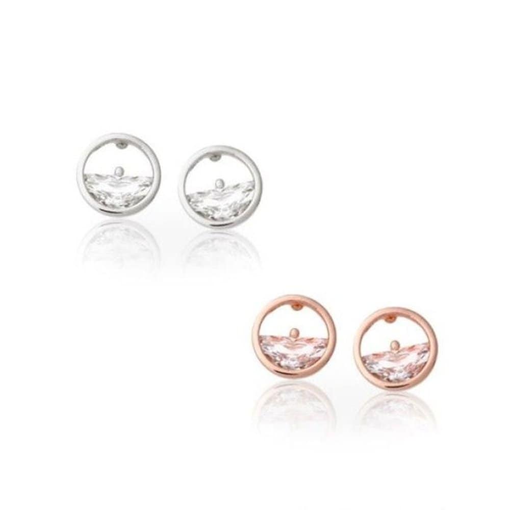 92.5 Silver-Pin Basic Cubic Ring Silver Needle Earrings Silver Needle Earrings Silver Pin Earrings Earring Gift Birthday Gift Earrings