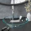 Day and Night - Day and Night Bathroom Sink with Faucet and Push-Pull Drain Tempered Glass