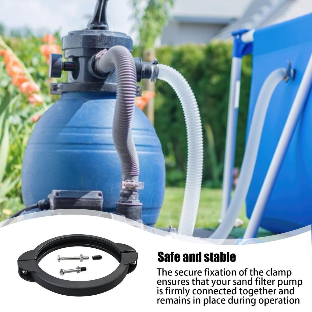 Sand Filter Pump Clamp Pool Pump Clamp Ring Belt Kit Swimming Pool Sand Filter Valve Replacement Outdoor Gardening Tools Parts