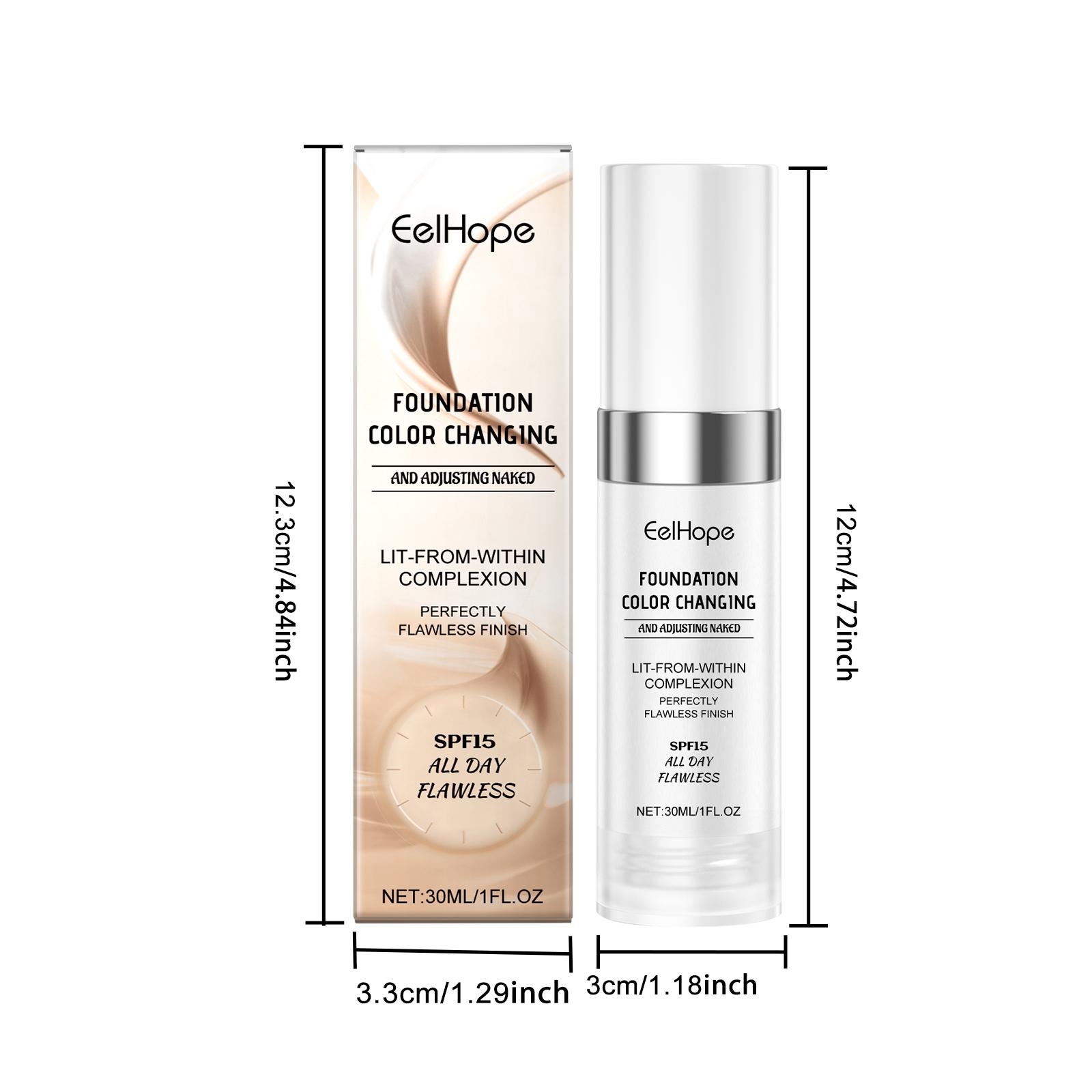 

Foundation Color Changing Makeup Concealer Long Lasting Moisturizing Nourishing Skin Face Oil-Control Concealer Base Cosmetics 30ml