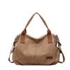 Fashion large-capacity travel bag contrasting colors 2025 casual retro canvas versatile messenger bag shoulder bag handbag