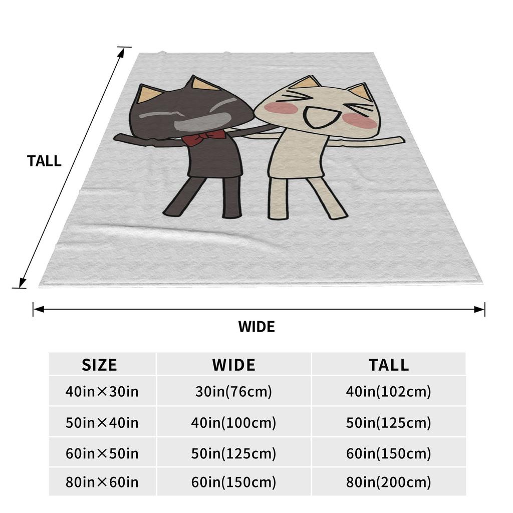 Flannel Throw Blanket Kuro and Toro Warm Plush Blankets Soft Bedspread for Bed Living room Home Picnic Sofa
