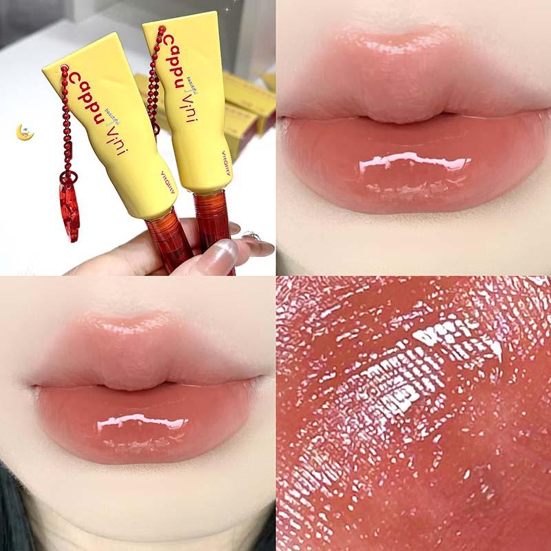 

Cappuvini Velvet Yellow Stick Gloss: Water-Light, Whitening Student Lip Glaze Lipstick