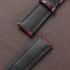 18mm 20mm 22mm Business Watch Band for Seiko Genuine Calfskin Leather Soft Watchband for Omega Butterfly Buckle Stitching Strap