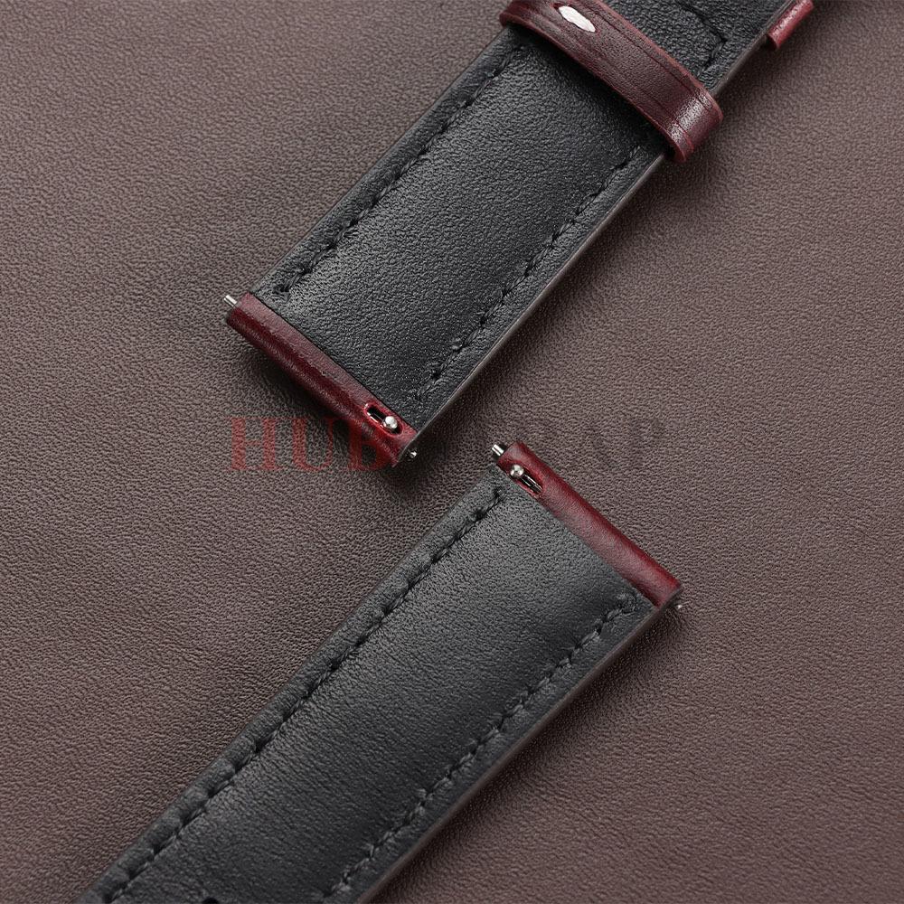 18mm 20mm 22mm Business Watch Band for Seiko Genuine Calfskin Leather Soft Watchband for Omega Butterfly Buckle Stitching Strap