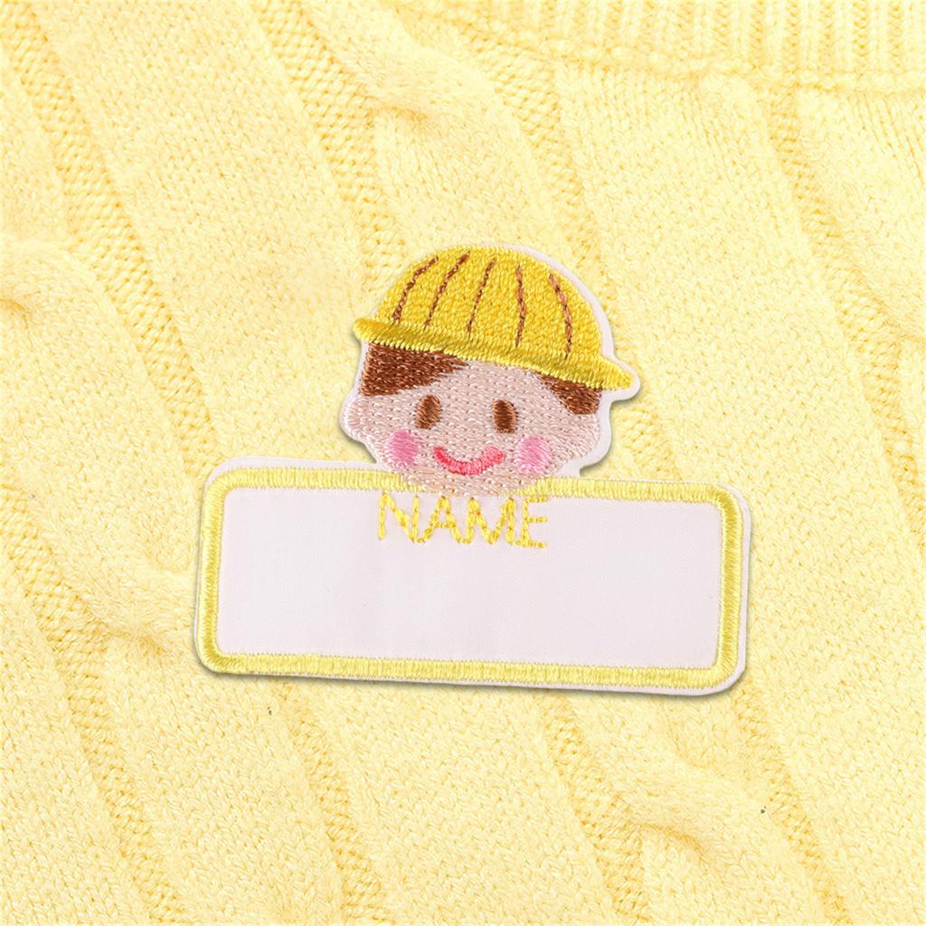 9pcs SelfAdhesive Name Patches Embroidery Cartoon Fabric Stickers for School Kids Garment Decors On Backpacks Clothing