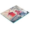 Tempered Glass Kitchen Board with Decorative Moulin Rouge Graphics 60x52 Cm
