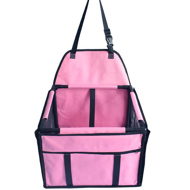 Foldable Pet Car Seat: Co-Pilot Cat & Dog Carrier with Removable Safety Pad