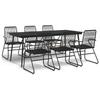 VidaXL 7-Piece Garden Dining Set, Outdoor Furniture Set with Table and Chair, Patio Terrace Furniture, 3060271