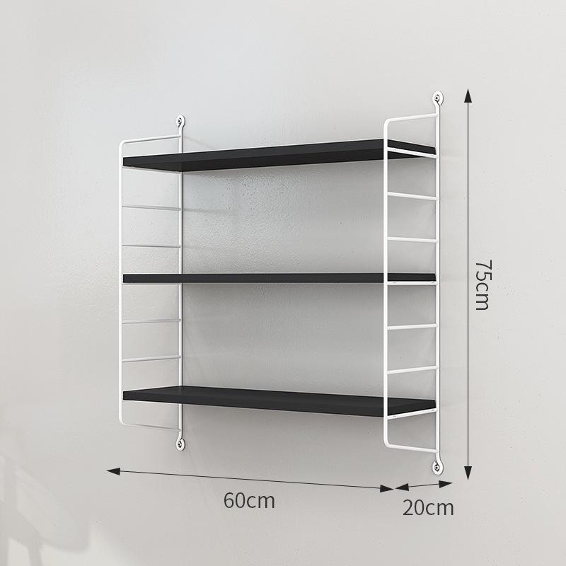 Modern Wall Bookshelf: Simple Multi-Layer Nordic Storage Rack