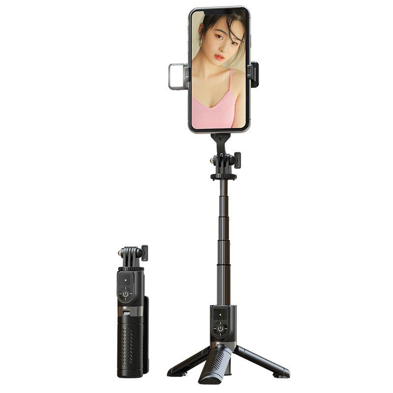 Mini Aluminum Alloy Bluetooth Selfie Stick Tripod for Live Streaming
