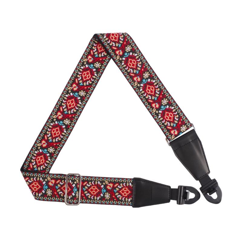 Adjustable Guitar Strap Acoustic Guitar Shoulder Belt Strap with Leather Ends Stringed Instrument Accessories