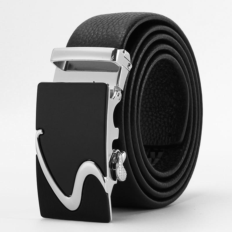 Men's Head Layer Leather Belt High End Automatic Buckle Belt Business Versatile Cowhide Belt