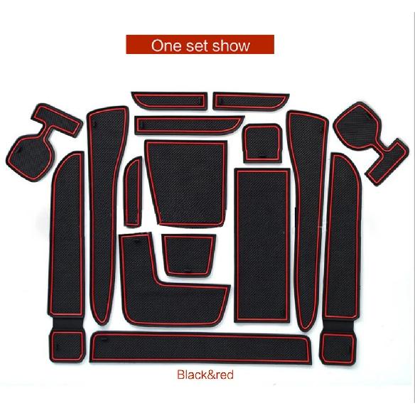 Door Slot Mat for Toyota WISH Gate Groove Cushion Car Door Rubber Cup Holder Mats Anti-slip Carpets Position