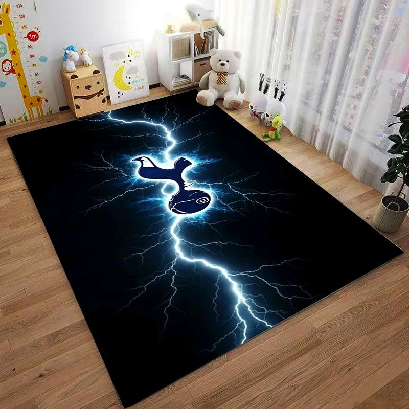 "Football Logo Carpet with Lightning Design - Modern Floor Rug" Suitable for use as an anti-slip for living room bedroom sofas