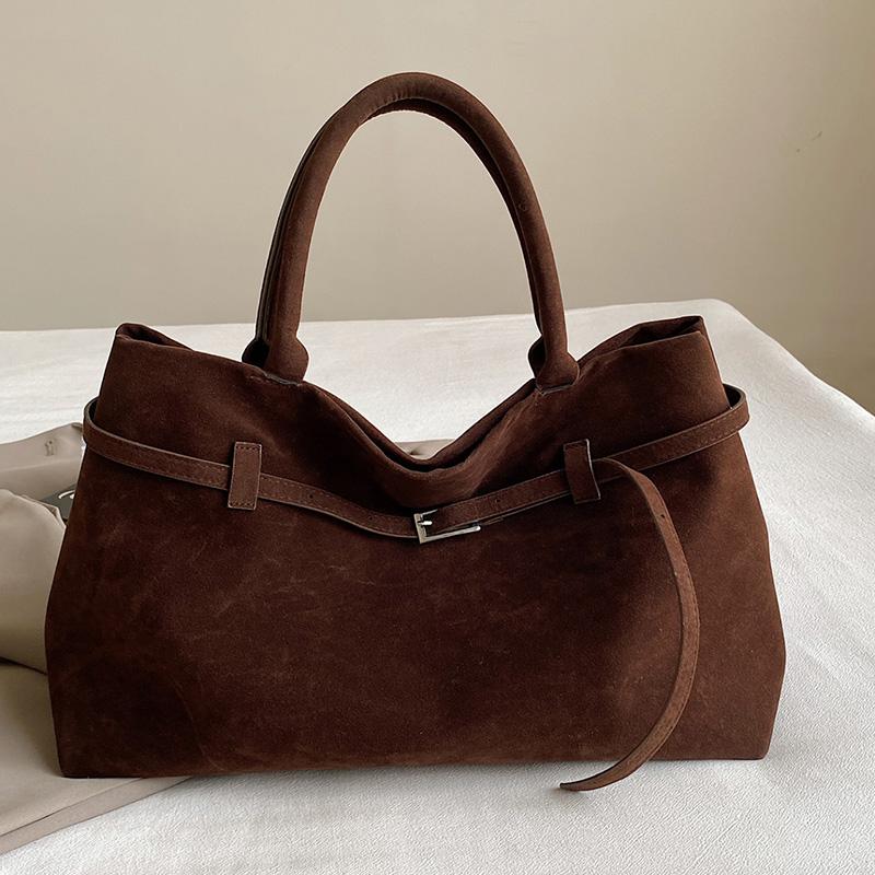 New Women's Bag Fashion Style Suede Handbag Commuter Versatile High End Single Shoulder Bag