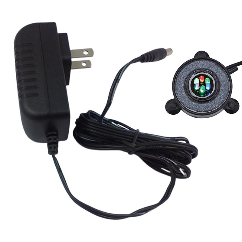 Lumină cu bule de aer pentru acvariu cu LED, rezervor de pește, disc de piatră cu bule de aer pentru acvariu pentru acvariu, producerea de oxigen, schimbarea culorii luminii