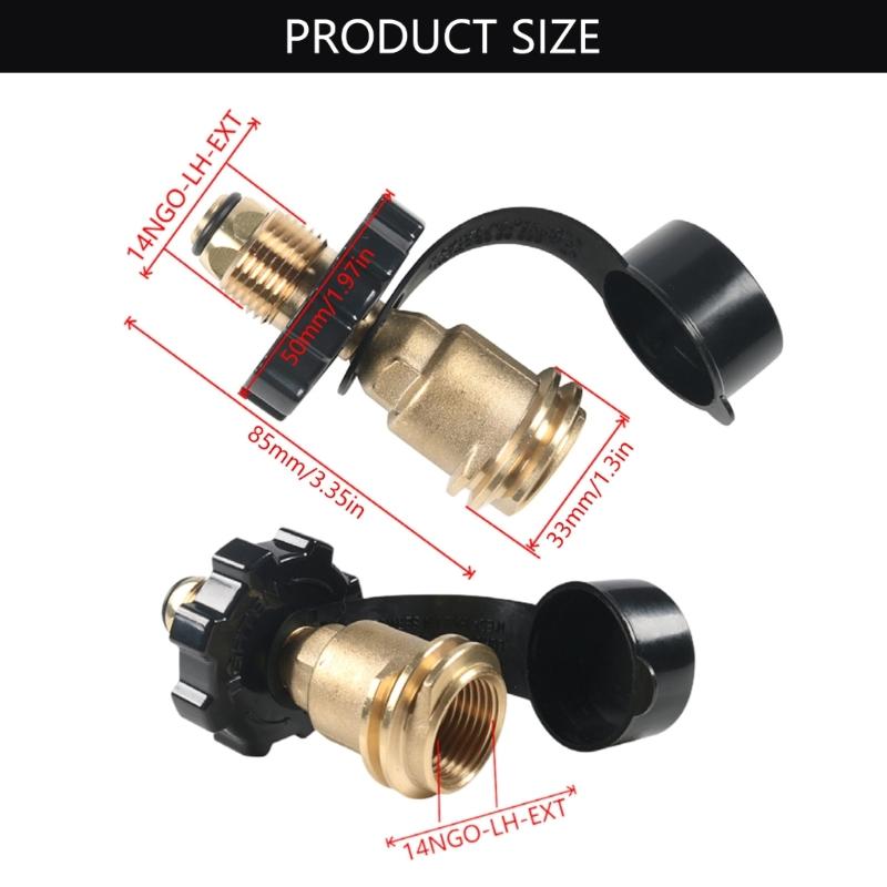 Brass Propane Adapter Converts POL Tanks To QCC Connection Suitable for Campers and Barbecue Enthusiast Outdoor Grilling
