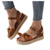 Women's Ladies Fashion Solid Leopard Wedges Bowknot Sandals Casual Shoes