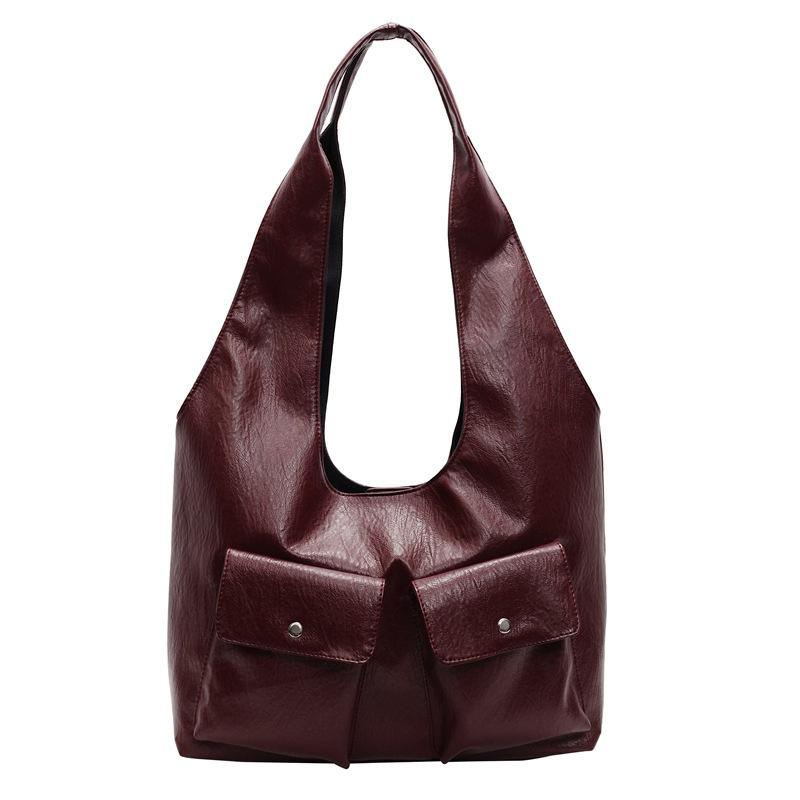Winter new fashion casual large capacity tote bag women's shoulder retro messenger bag commuter women's bag
