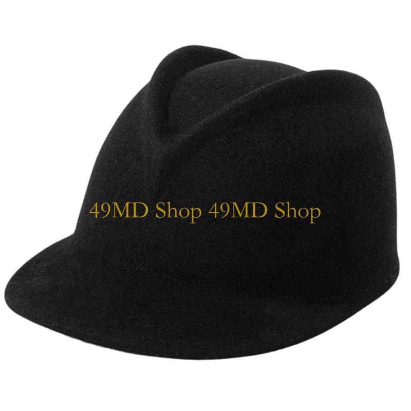 49MD Wool Felted Equestrian Hat Women Elegant Fashion Hat Warm Comfortable Hat for Outdoor Activity
