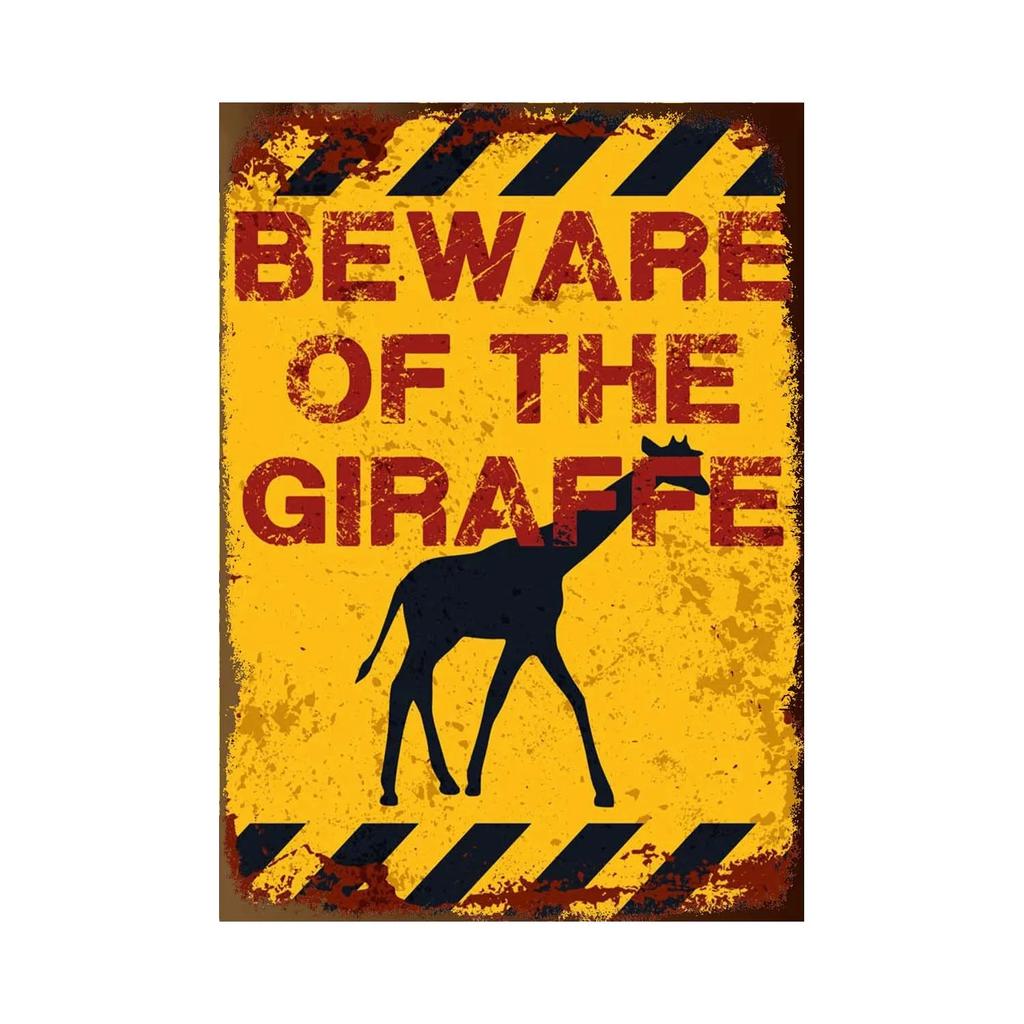 BEWARE OF Rabbit Retro Plaque Metal Tin Signs Garden Decoration Mouse Monkey Wall Stickers Kraken Plate Animal Warning Sign