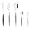Mirror 5/6/30Pcs Black Silver Tableware Set Stainless Steel Cutlery Kitchen Dinnerware Set Western Knife Fork Spoon Flatware Set