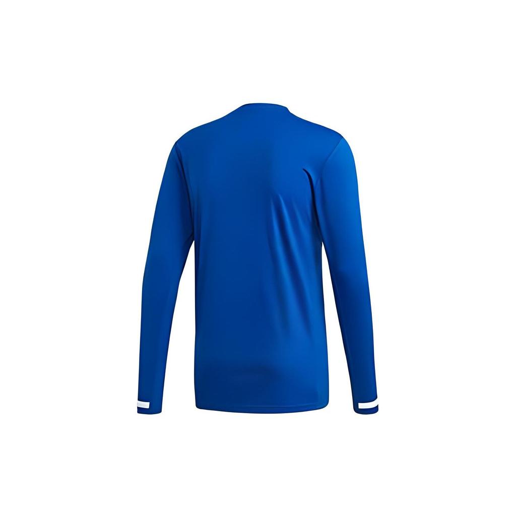 Adidas Logo Print Crew Neck Long Sleeve T-Shirt Men Tops Blue DY8814