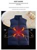 Men's Winter Stand Collar Thick Cotton Vest: Trendy, Windproof, Pure Color, Warm Shawl Jacket
