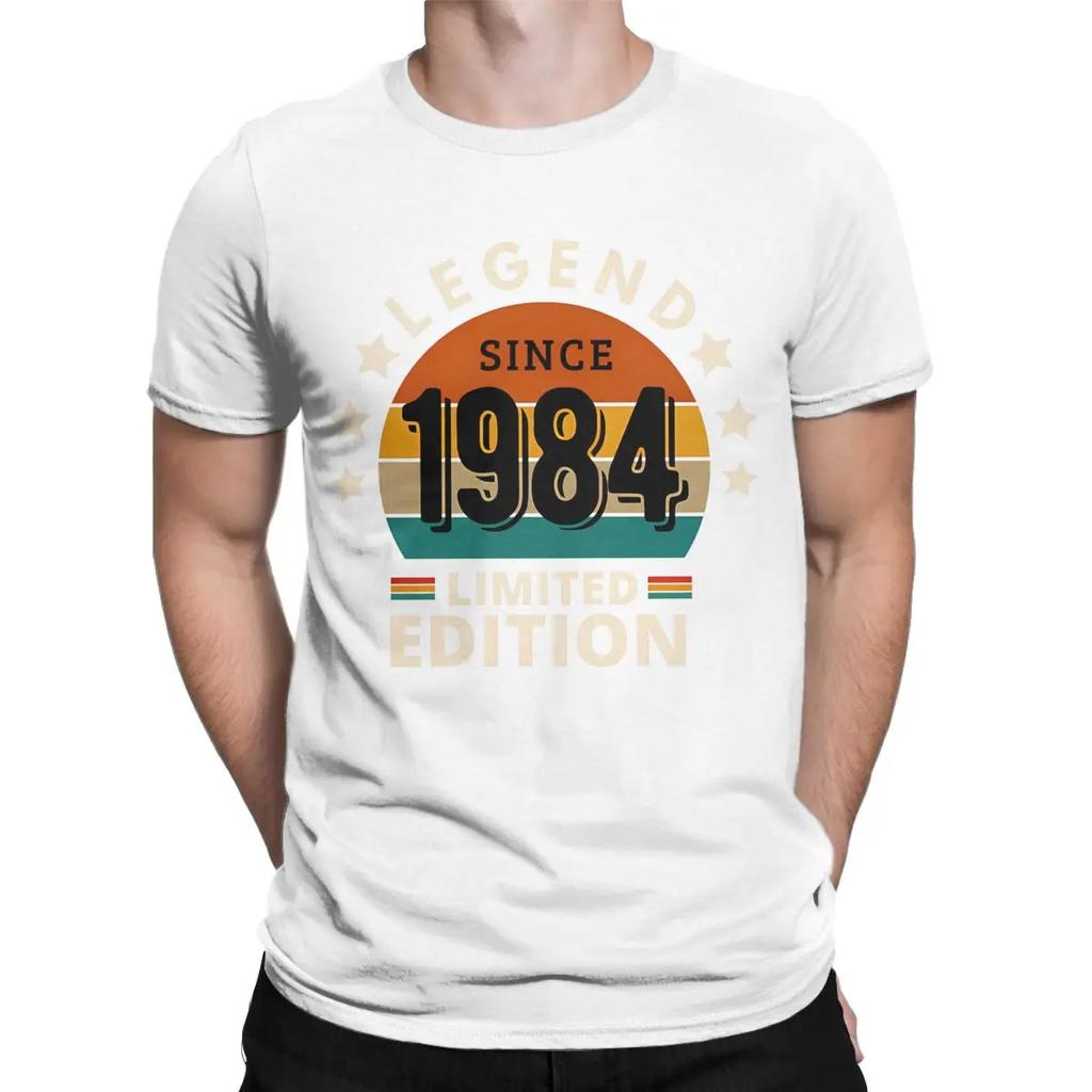 LEGEND 1984 VINTAGE Anniversary T-Shirts Men Fashion Cotton Tees O Neck Short Sleeve T Shirts Tops