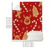 1pc Christmas Multi-Element Pattern Printed Blanket, Comfortable Soft Flannel Throw for Napping - Holiday Gift and Birthday Pres