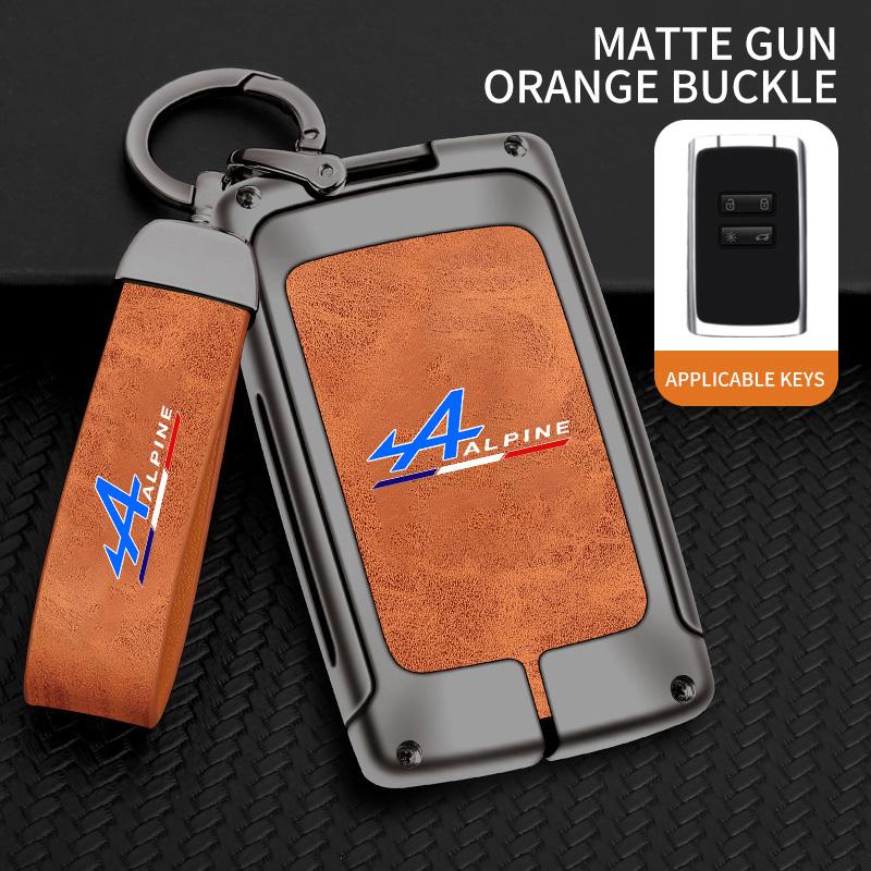 

Zinc Alloy Car Smart Key Case Cover Protector Holder Shell For Alpine A290 GTS A110 Espace Austral Duster Spring Koleos Captur