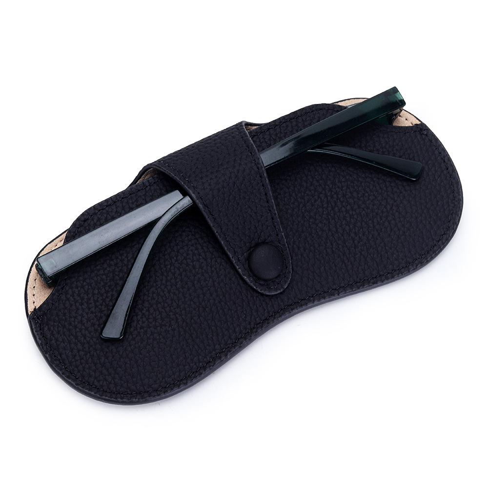 Leather Sunglass Case, Glasses Cases Holder, Portable Soft Leather Sunglasses Bag, Slim Eyeglasses Pouch Men Women with Lanyard
