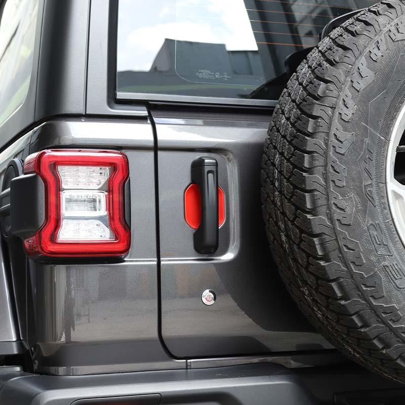 ABS obudowa klamki samochodowej naklejka zewnętrzna dekoracja miski pokrywa dla Jeep Wrangler JL 2018 Up wersja 4-drzwiowa akcesoria zewnętrzne