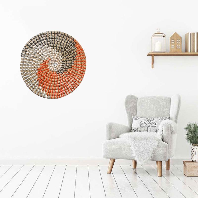 Bohemian Rattans Wall Decor Hand Woven Straw Wall Decoration Nordic Styles Homestay Ornament for Living Space Study