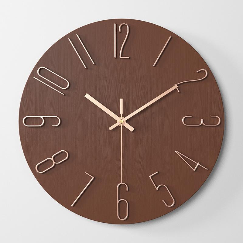 Living Room Wall Clock Simple Wall Mounted Household Stylish Decorative Clock 12 Inches 30Cm