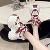 Fashion 11CM Women Thick Bottom Chunky Sneakers  Female Platform Lace Up Breathable Spring Autumn Woman Vulcanize Shoes Zapatos Mujer