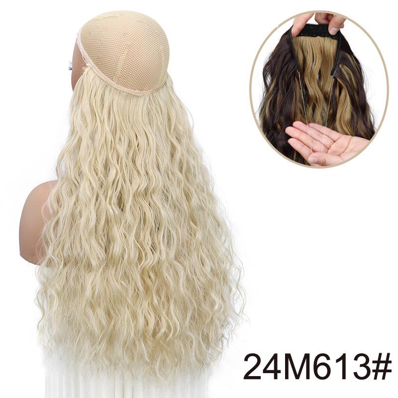 European & American Long Curly Water Wave Wigs for Women - Seamless Hair Extensions