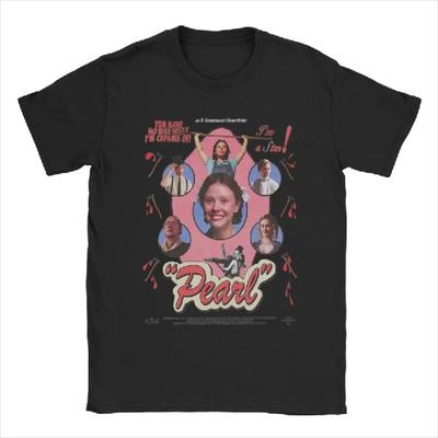 Men Pearl Horror Movie T Shirt Pure Cotton Tops Awesome Short Sleeve Crew Neck Tee Shirt Plus Size T-Shirts