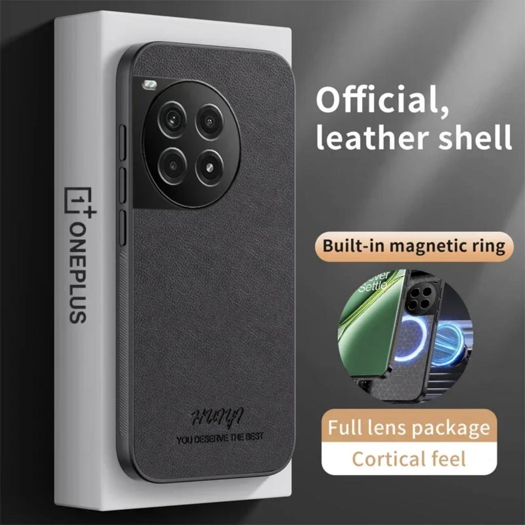 Leather Phone Case for Oneplus Ace 3 2 Pro 3V 2V 12 12R 11 11R 1+ Nord CE4 Lite N20 SE 5G Car Magnetic Holder Luxury Phone Cover