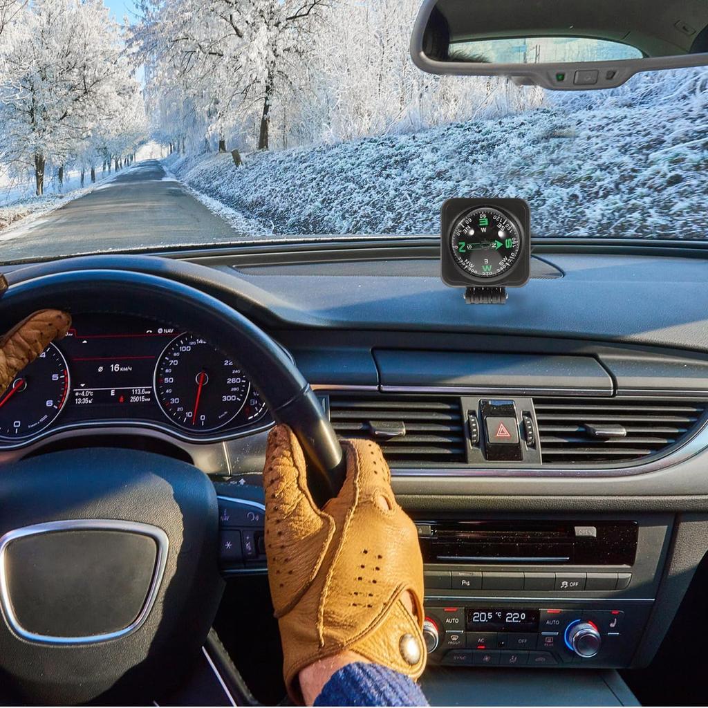 Car Dashboard Compass Ball Portable Auto Compass For Accurate Navigation For Cars Boats And Outdoor Use Compact Dashboard Ornament