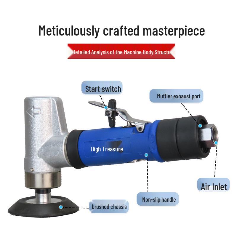 Gaobao 3" Industrial-Grade Pneumatic Elbow Sander and Straight Grinder